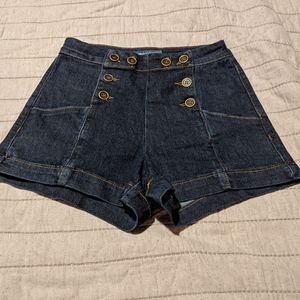 Modcloth denim stretch shorts